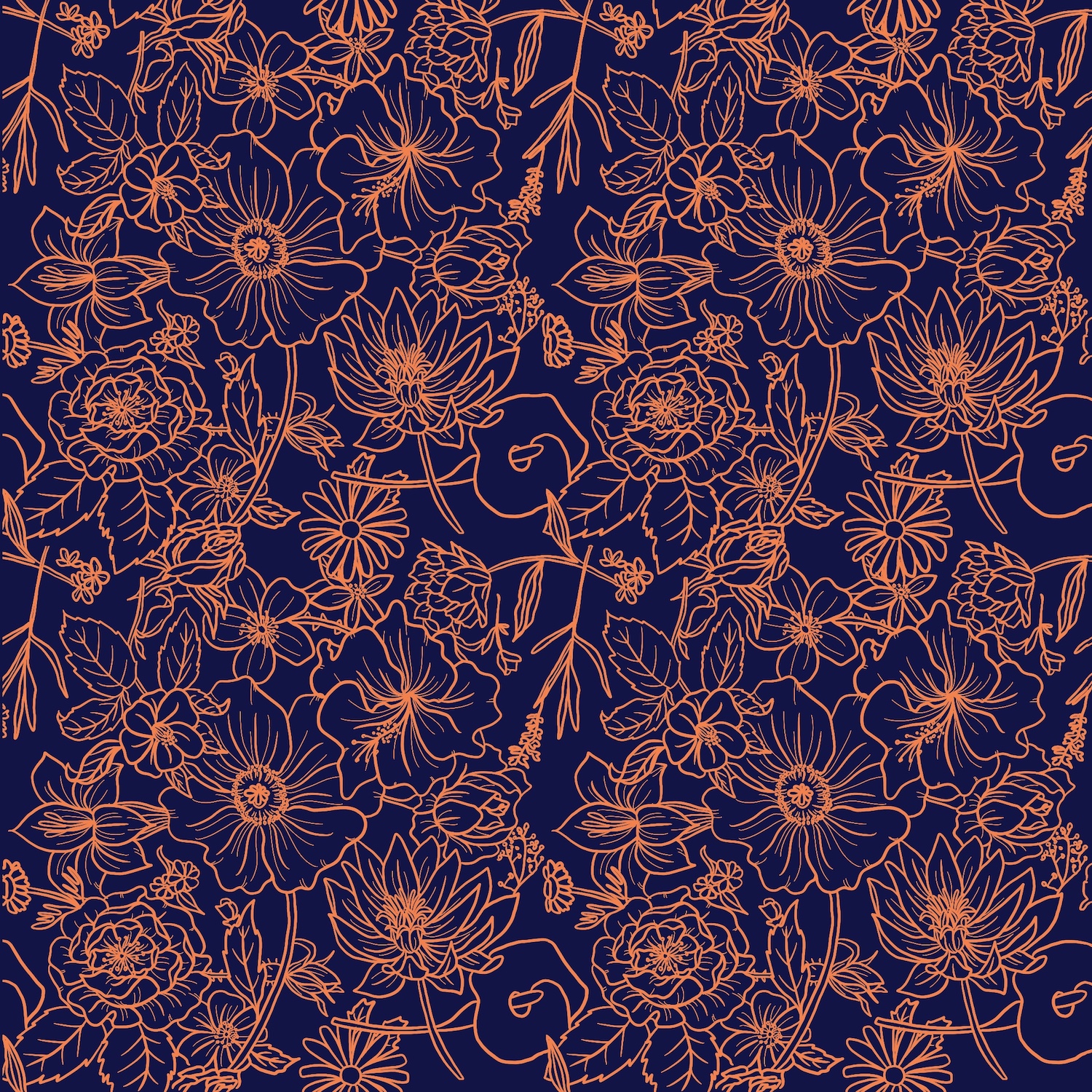 Flower_Pattern_Navy